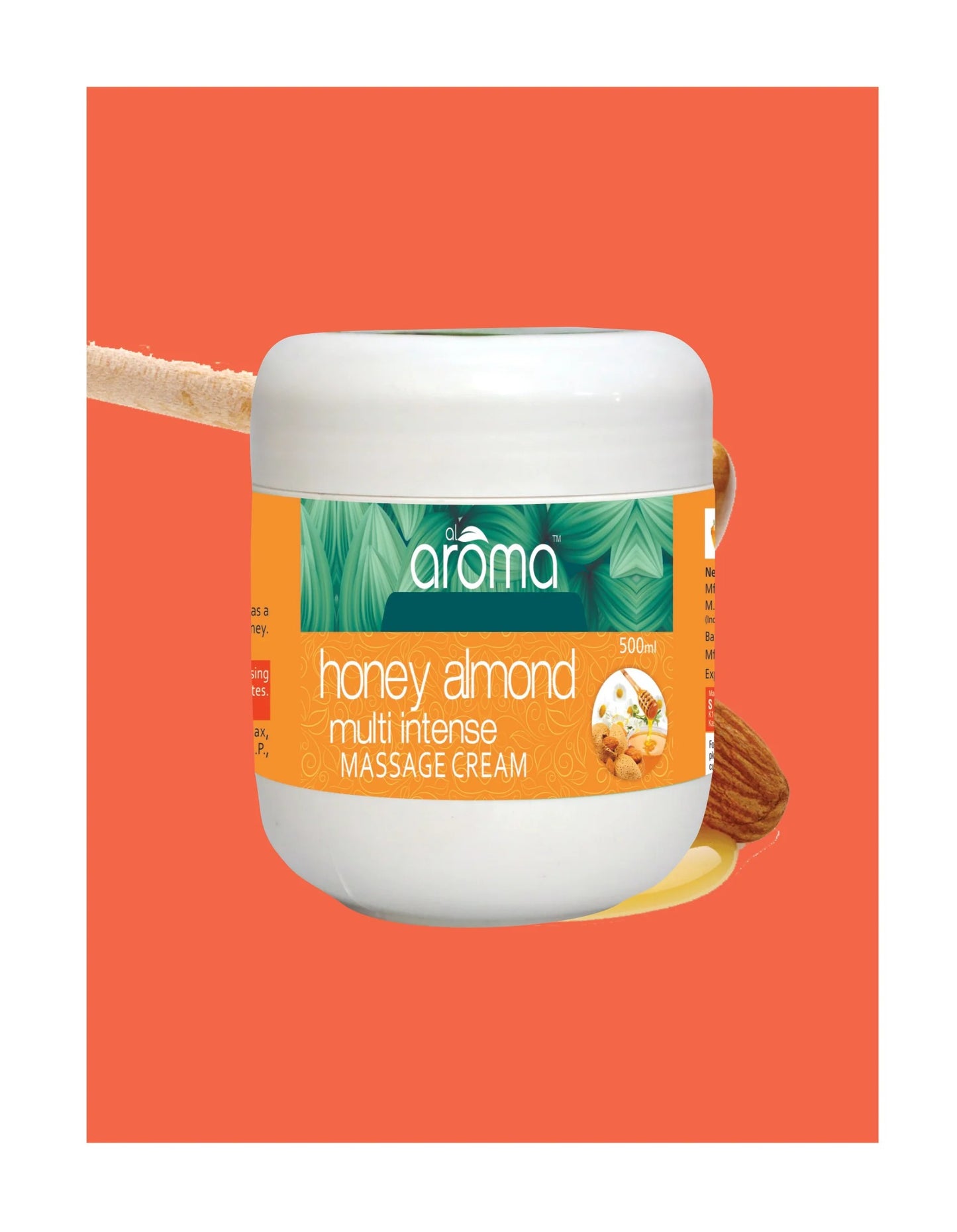 Alaroma Honey Almond Massage Cream – 500ML & 900ML | Deep Moisturizing & Softening for Dry, Dull Skin