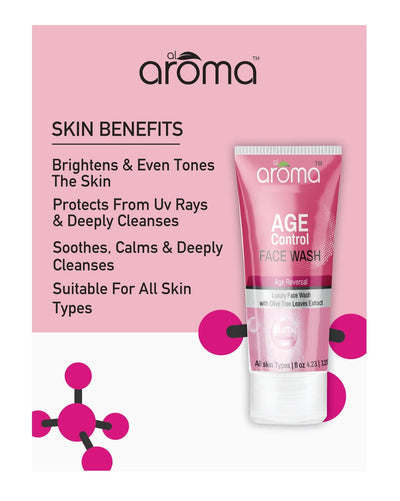 Alaroma Age Control Face Wash 120g — Anti-Aging Cleanser for Youthful & Firm Skin