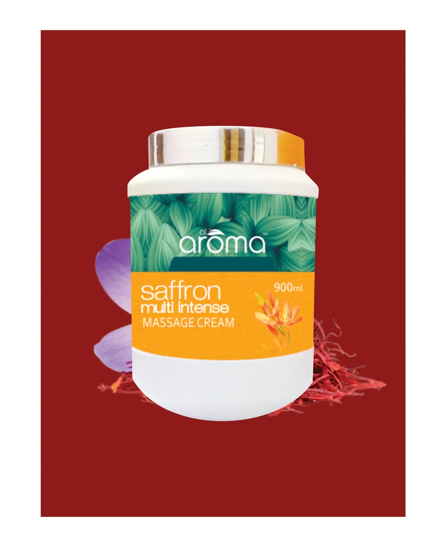 Alaroma Saffron Massage Cream – 500ML & 900ML | Brightening & Skin Rejuvenating Cream for Radiant Glow