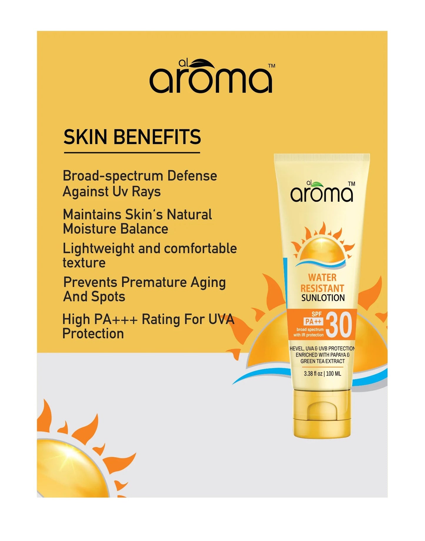 SPF 30 PA+++ Sun Block Lotion (100 ml) — Broad-Spectrum UV Protection