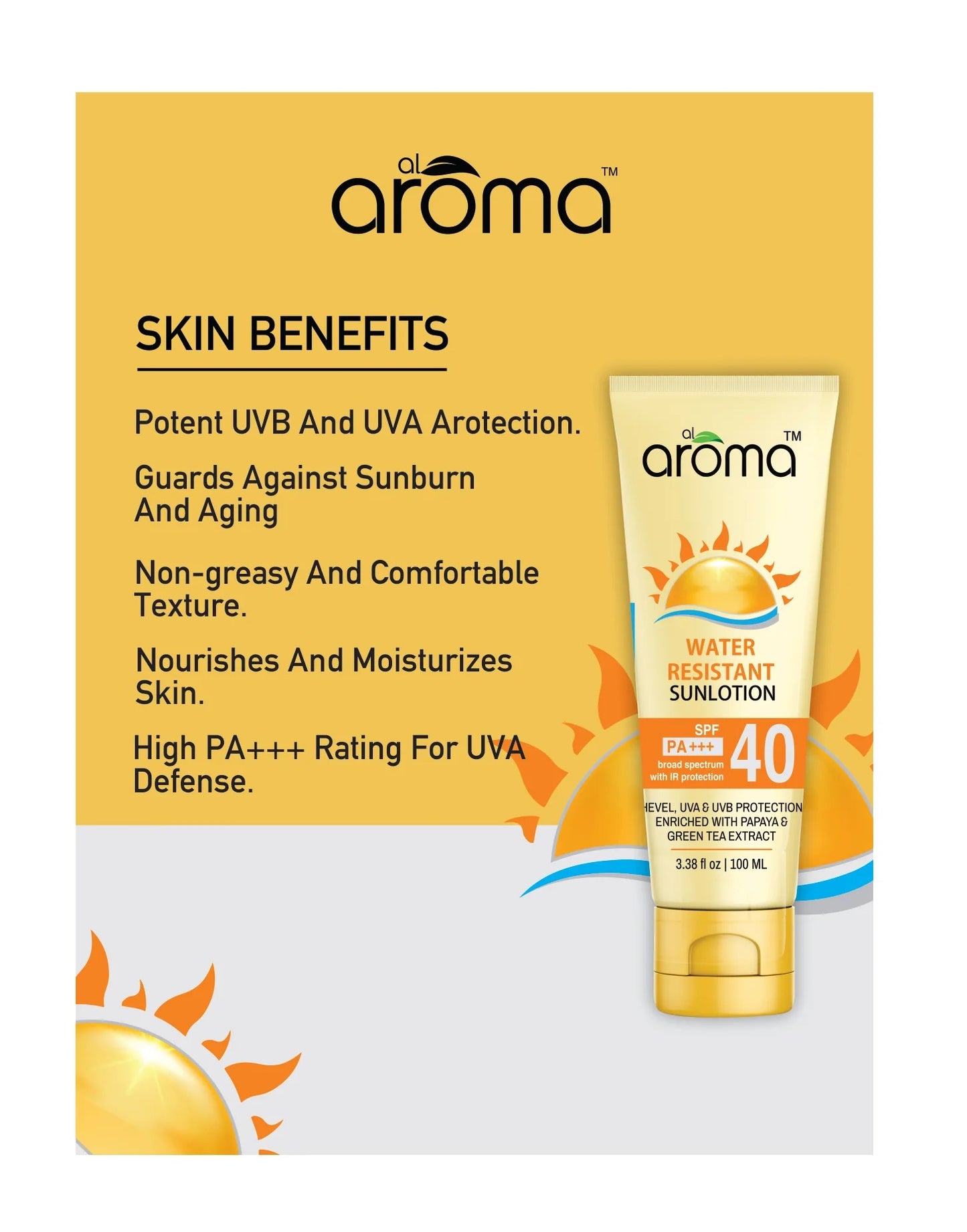 SPF 40 Mattifying Sunscreen Lotion (100 ml) — Broad-Spectrum UV Protection with Oil-Control Finish