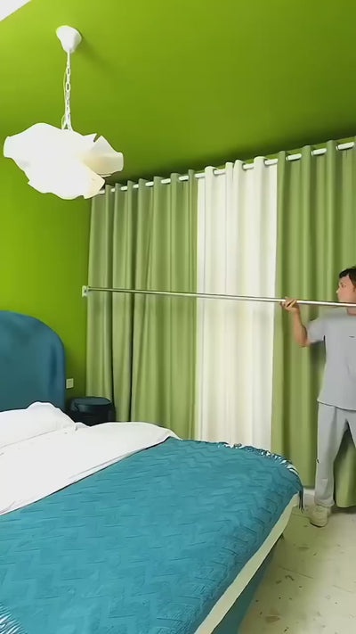 Drill-Free Multifunctional Adjustable Stainless Steel Rod | Tension Shower Curtain Rod | Easy Install