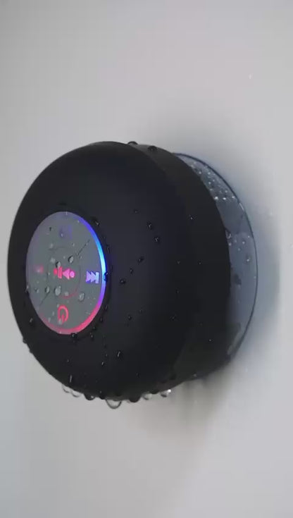 Large Suction Cup Waterproof Bluetooth Speaker – Portable Mini Speaker with LED Light Show (Pack of 1, Assorted Color)